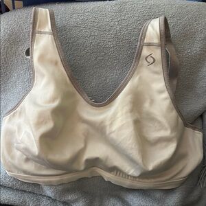 Moving Comfort Cream Sports Bra with Molded Cups